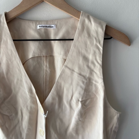 Reformation Devine twill Vest Sz 8 NWT - Picture 3 of 8